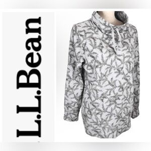 NWOT L. L. Bean cowl neck sweatshirt with fern print